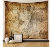 World Map Tapestry Asia Europe America Africa Japan Beige Wall Poster Fabric For Bedroom Living Room Office Wall Decor