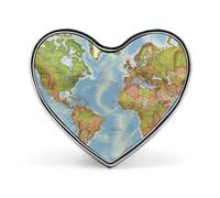 World Map Travel Lapel Pin Round Button Badge Adventure Enamel Style Brooch Metal Pinback for Hat Bag Clothing Gift