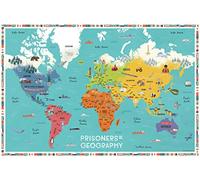 World Map Wall Art - Illustrated Map Of Prisoners Of Geography by Tim Marshalls - Laminated World Map Poster, Waterproof Wipe-Clean Surface, Modern 3D Wall Art for Office or Classroom 76cm X 51cm