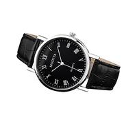 World Map Watch Belt Men's Classic Creative Calendar Roman Watch Strap Scale Dial Men's Watch Atomic Talking Watch (Black, One Size)