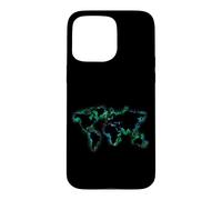 World map watercolour design with Europe Asia America Case for iPhone 15 Pro Max