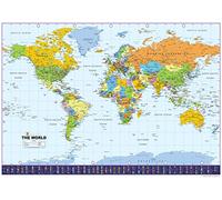 World Map with Flags - Vinyl - Size A0-84.1 x 118.9 cm