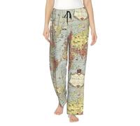 World Map Women'S Pajama Pants Casual Yoga Lounge Pants Comfy Sleepwear And Loungewear