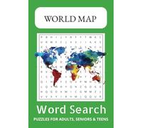 World Map Word Search Puzzle Book: Word Searches with Easy to Read Print about World Places, Geography, Atlas and More | 6x9 inches, 110 pages | 50+ ... Gift for Vacations, Holidays and Free times