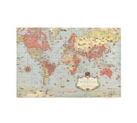 World Maps Printed Adult Fun Puzzle wooden puzzle in a plastic box with letters printed on the back home decor party toy