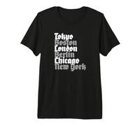 World Marathon Majors Cities Premium T-Shirt