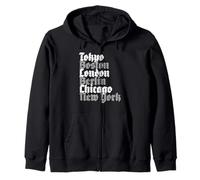 World Marathon Majors Cities Zip Hoodie