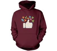 World Maths Day Thumbs Up - Unisex Hoodie - Number Day 2025 School Maths Day Top Numeracy Day Top Mathematics Lover M Maroon