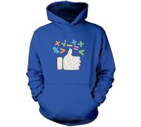 World Maths Day Thumbs Up - Unisex Hoodie - Number Day 2025 School Maths Day Top Numeracy Day Top Mathematics Lover 12-13 Years Blue