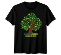 World Mental Health Awareness T-Shirt | Be Kind in A World Tee | Positive Message Graphic Men Women Shirt | Mental Health Gift 5XL Black