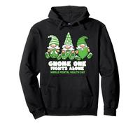 World Mental Health Day Gnome One Fights Alone Wear Green Pullover Hoodie