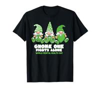 World Mental Health Day Gnome One Fights Alone Wear Green T-Shirt