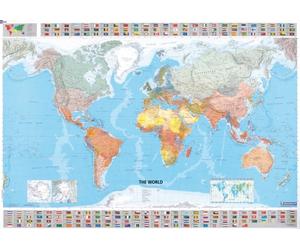 World - Michelin rolled & tubed wall map Paper by Michelin (Sheet map, rolled)