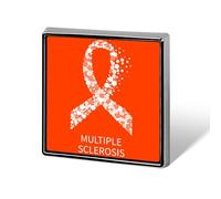 World MS Day 30 MS Multiple Sclerosis Awareness Pins Square Badge Lapel Pin Enamel Buttons Party Decorations