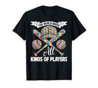 World Needs All Kinds of Players Autism Awareness Baseball T-Shirt