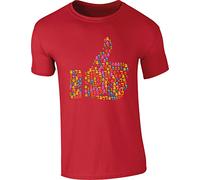 World Number Day Maths Day Funny Thumbs Up Numbered Colour Kids T-Shirt Tee (Red, 7 Years)