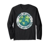 World Ocean Day. Our Power, Our Planet. Save Earth. Nature Long Sleeve T-Shirt