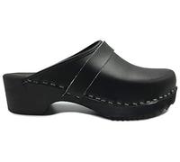 World of Clogs AM100 Swedish Wooden Clogs - Black - 44 EU