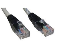 World of Data 0.5m GREY CAT5e Crossover Cable with Black Boots - PC to PC (without a hub) - FULL DUPLEX Crossover Wiring - Verified for Gigabit Ethernet - 24AWG x 4P