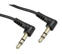 World of Data 1.5m Black 3.5mm Audio Cable - 24k Gold Plated - Stereo - Male to Male - Right Angle to Right Angle