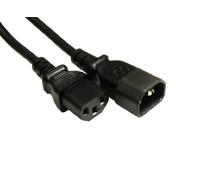 World of Data 1.8m IEC Extension Cable Male (C14) to Female (C13) - 10A - BLACK Coloured 50 PACK