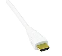 World of Data 15m v1.4 White HDMI Cable with Ethernet - Gold Plated - 4K Ultra HD Multiple Shielded 100% Copper Wire Multi Channel Audio Video Lead
