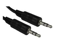 World of Data 1m 3.5mm Jack Cable - Audio - Stereo - Male to Male - BLACK