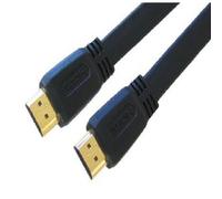World of Data 1m Flat HDMI Cable - Premium Quality / 24k Gold Plated / 1080p / v1.3 (the latest) / Audio/Video/Lead/Shielded
