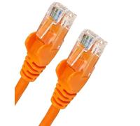 World of Data 1m ORANGE CAT6 Network Cable (100% Copper Wire) - RJ45 - Ethernet - Patch - LAN - 10/100/1000 - Gigabit
