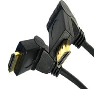 World of Data 1m v1.4 3D HDMI Cable with 180 Degree Rotating Plugs Swivel Audio Video 1080p & 4k x 2k (ULTRA HD) Ethernet 7 Channel Audio 24k Gold Plated 10.2Gbps Backwards compatible