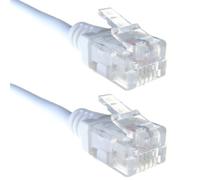 World of Data - 20m RJ11 Male BT Broadband ADSL Modem Router Cable Lead 20m WHITE
