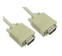 World of Data 2m BEIGE SVGA Cable - Triple Shielded With Copper Braid, Foil & Drain Wire - Video - Male to Female (M-F) - UL2919 Approved - DB15 - Monitor - PC - TV