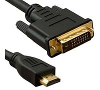 World of Data - 2m HDMI to DVI Cable - Premium Quality - ULTRA HD (4k x 2k) - v1.4 - Video - DVI-D (Dual Link) 24+1 Pins - 24k Gold Plated