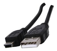 World of Data 2m USB 5 pin Mini Cable - High Speed 2.0 - Black - Compatible with PSP TomTom - Sat Nav - Digital SLR Camera