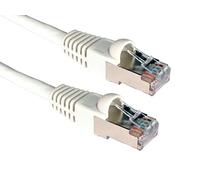 World of Data 3m CAT6A *600MHz* Network Cable WHITE - Professional Standard Ethernet Lead - LSZH - SSTP - FTP - 10GBASE-T (10 gigabit support) - 10Gbits/s (billion bits per second) 2 PACK