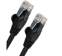 World of Data 40m BLACK CAT6 Network Cable (100% Copper Wire) - RJ45 - Ethernet - Patch - LAN - 10/100/1000 - Gigabit