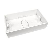 World of Data CAT5e / CAT6 Twin/Double Faceplate - Socket - RJ45 - Ethernet - Network - Face Plate - Back Box - 32mm Depth 4 Pack