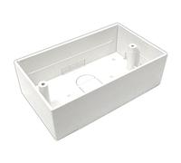 World of Data CAT5e / CAT6 Twin/Double Faceplate - Socket - RJ45 - Ethernet - Network - Face Plate - Back Box - 45mm Depth
