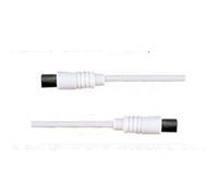 World of Data Coaxial 2m TV/AV Aerial Cable Male to Male White Coax