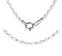World of Jewellery Girls Sterling Silver 1mm Fine Oval Belcher Chain Necklace 18 Inch Long