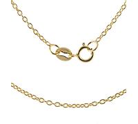 World of Jewellery Mens 9ct Gold 1mm Rolo Chain Necklace 20 Inch Long