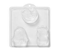 World Of Moulds | 3 Cavity Duck, Pig & Penguin Soap/Bath Bomb Mould Mold N26 x 5