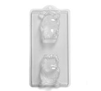 World Of Moulds | 4 Cavity Cartoon Hippopotamus Soap/Bath Bomb Mould Mold M56