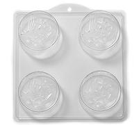 World Of Moulds | 4 Cavity Man in The Moon with Stars Soap/Bath Bomb Mould Mold L42 x 5