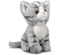 World Of Nature Animigos Plush 20cm Tabby Cat Cuddly Soft Toy Kitten Teddy Bear