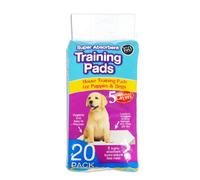 World of pets Pack of 20 Super Absorbent Premium Puppy Dog Training Pads 60 x 45cm, white