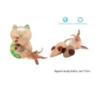World Of Pets Silvervine Hessian Mouse Cat Toy 2 Pack