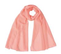 World of Shawls Chiffon Scarves Wraps for Wedding Party Special Occasions Women Plain Neck Scarf Soft Headwrap Girls Headscarf Sheer Wrap (Peach)
