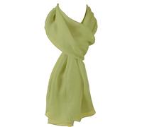 World of Shawls Chiffon Scarves Wraps for Wedding Party Special Occasions Women Plain Neck Scarf Soft Headwrap Girls Headscarf Sheer Wrap 45 x 160 Cm (Apple Green)