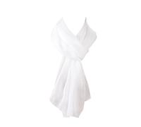 World of Shawls Chiffon Scarves Wraps for Wedding Party Special Occasions Women Plain Neck Scarf Soft Headwrap Girls Headscarf Sheer Wrap (White)